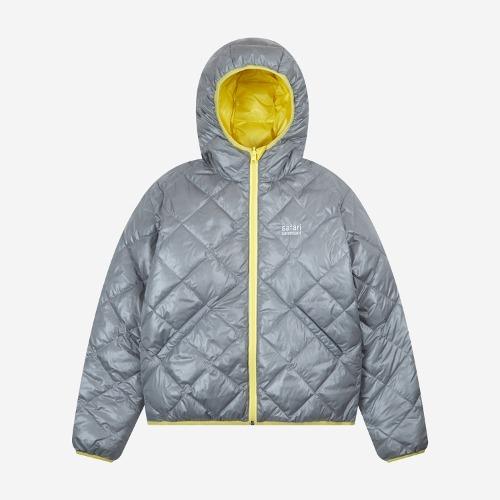 1/2 REVERSIBLE TWO COLOR LIGHT DOWN JACKET (GRAY/YELLOW)