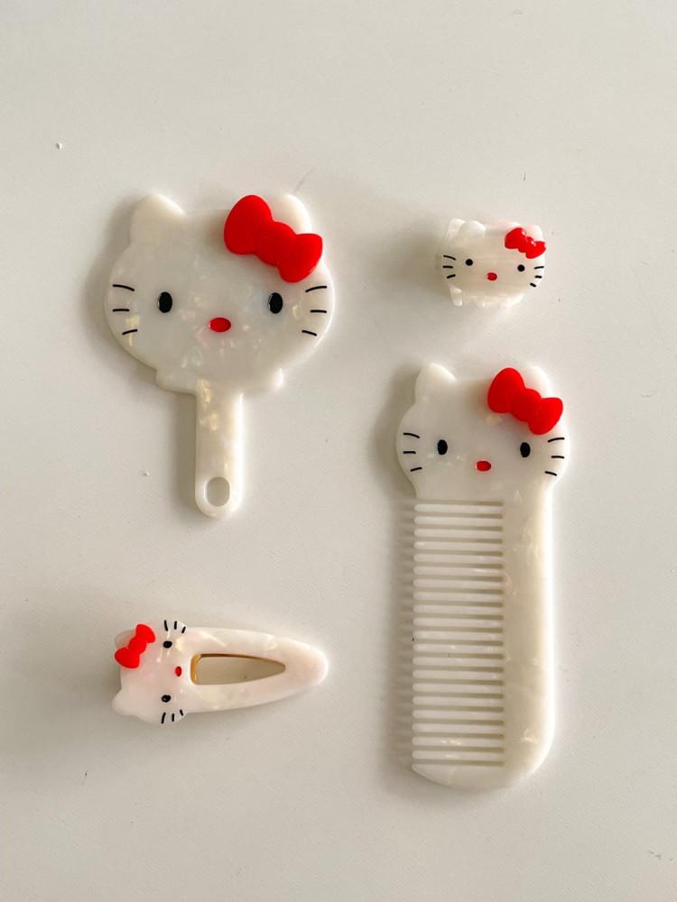 자개 헬로키티 미니 손거울 / 헤어빗