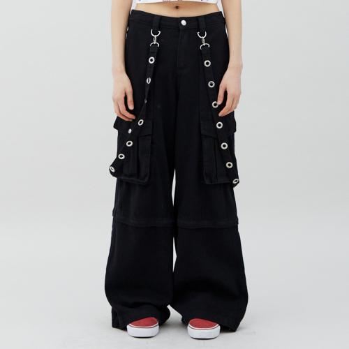STRAP POCKET PANTS 포켓 바지 BLACK BQ4DP003