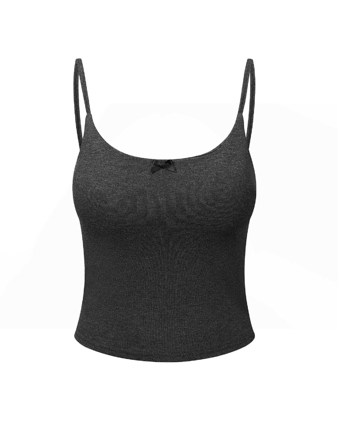 [브라캡O] 소프트 리본 브라탑 나시 차콜