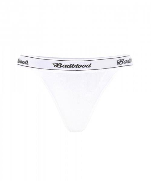 모달 코튼 베이직 Thong - 화이트