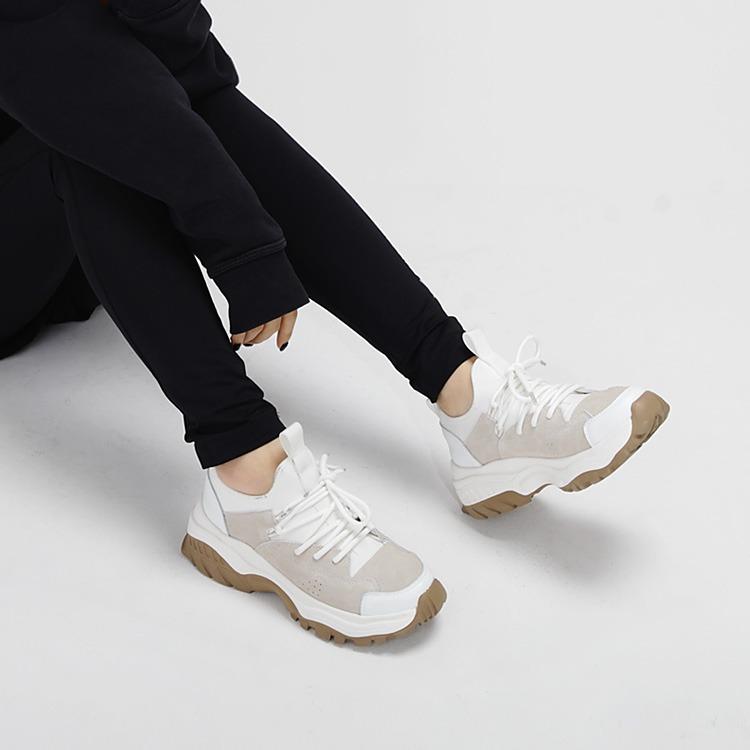 콤포라M 천연가죽 키높이 스니커즈 7cm