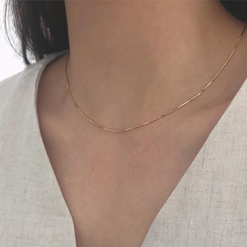 silver925 1mm snake necklace