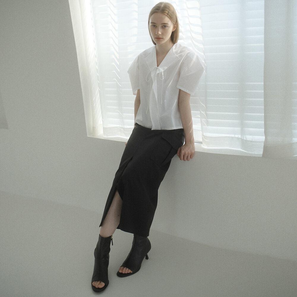 POCKET MAXI SKIRT / BLACK