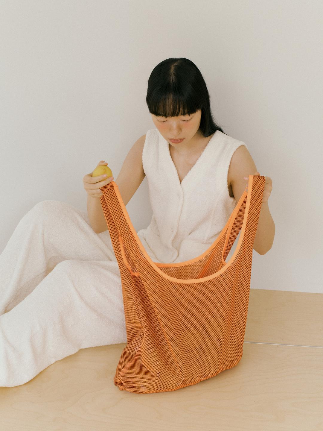 매쉬 숄더백 - 오렌지