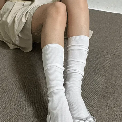[빠른배송] 쫀쫀 흘러내리지 않는 니하이 주름 양말