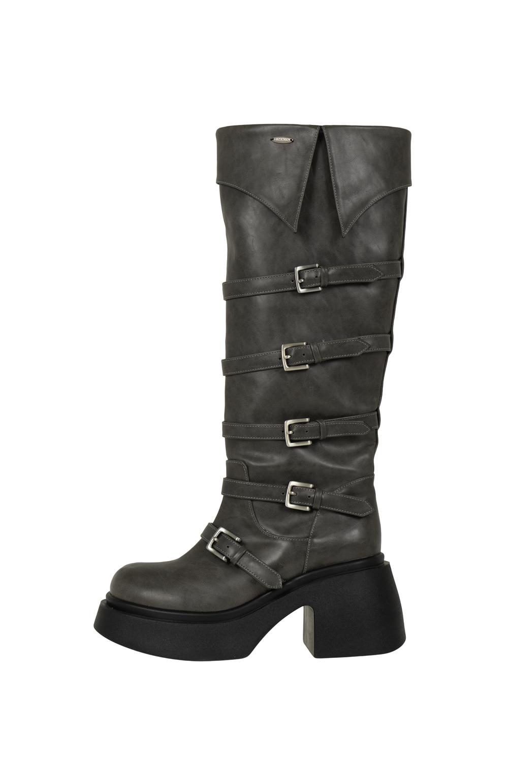 [10/20~] WESTERN BUCKLE BOOTS CHARCOAL