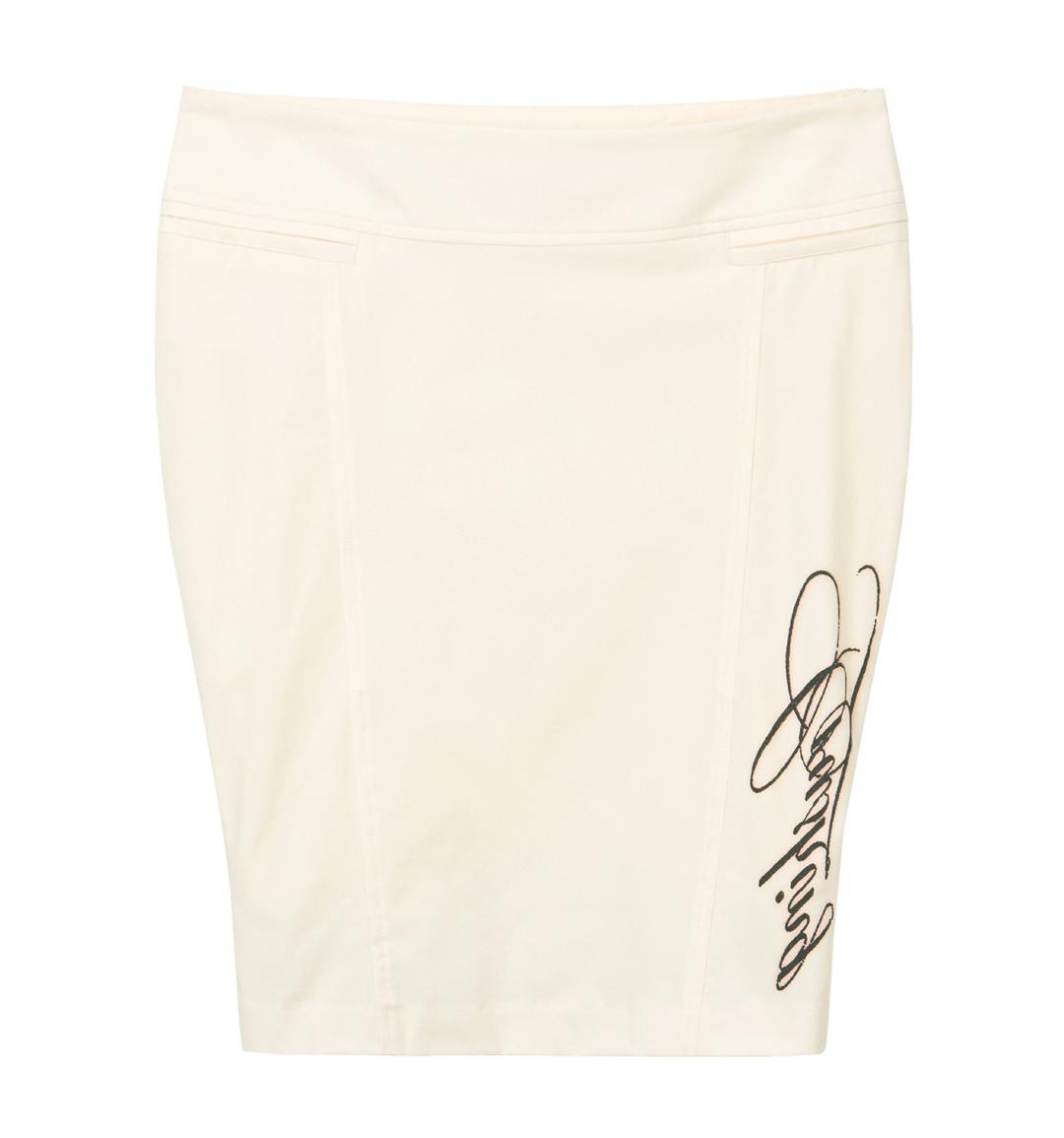 Slit zip skirt (Ivory)
