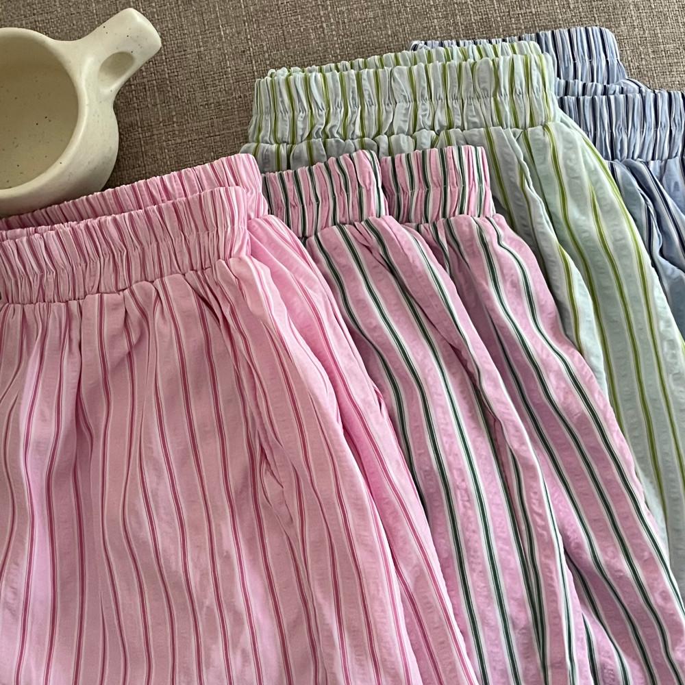 스트라이프 지지미 시어서커 잠옷 바지 파자마 팬츠 실내복