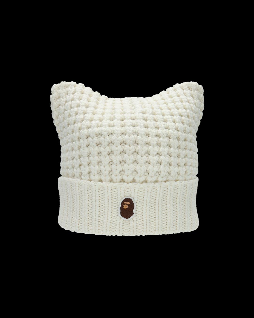 베이프 캣 이어 니트 캡 화이트 001HTL302002LWHT | 카시나 KASINA