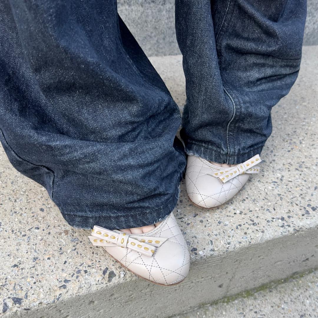 00s Y2K 디올 퀼팅 스티치 리본 힐 | 후루츠패밀리