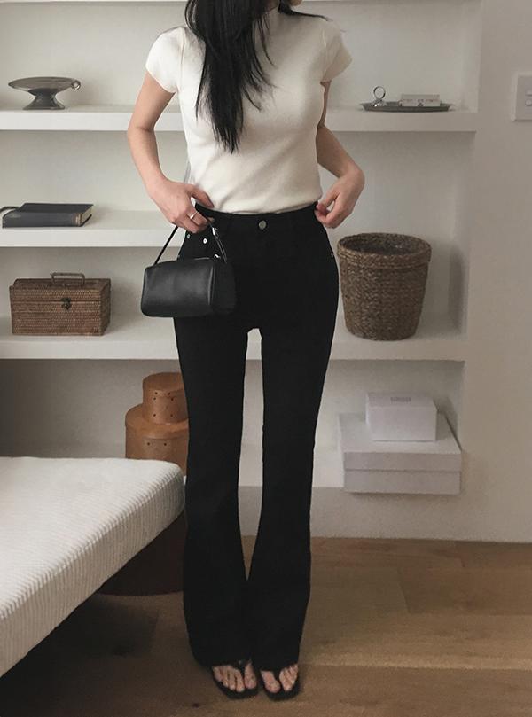 프렌치오브 [🔥재입고!/2만장돌파][골반뽕탈부착]렌더 하이웨스트 코튼 부츠컷 팬츠 (숏/롱ver)(5color)