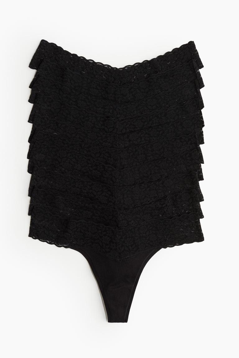 레이스 Thong 팬티 10피스 세트