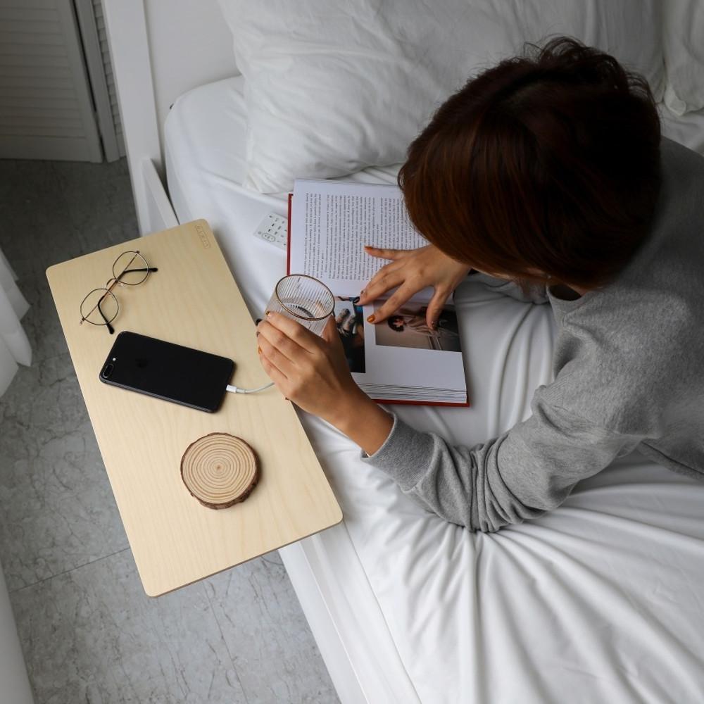 아토소 베드 사이드 이동식 테이블 2종 & 자작나무 트레이(선택구입)