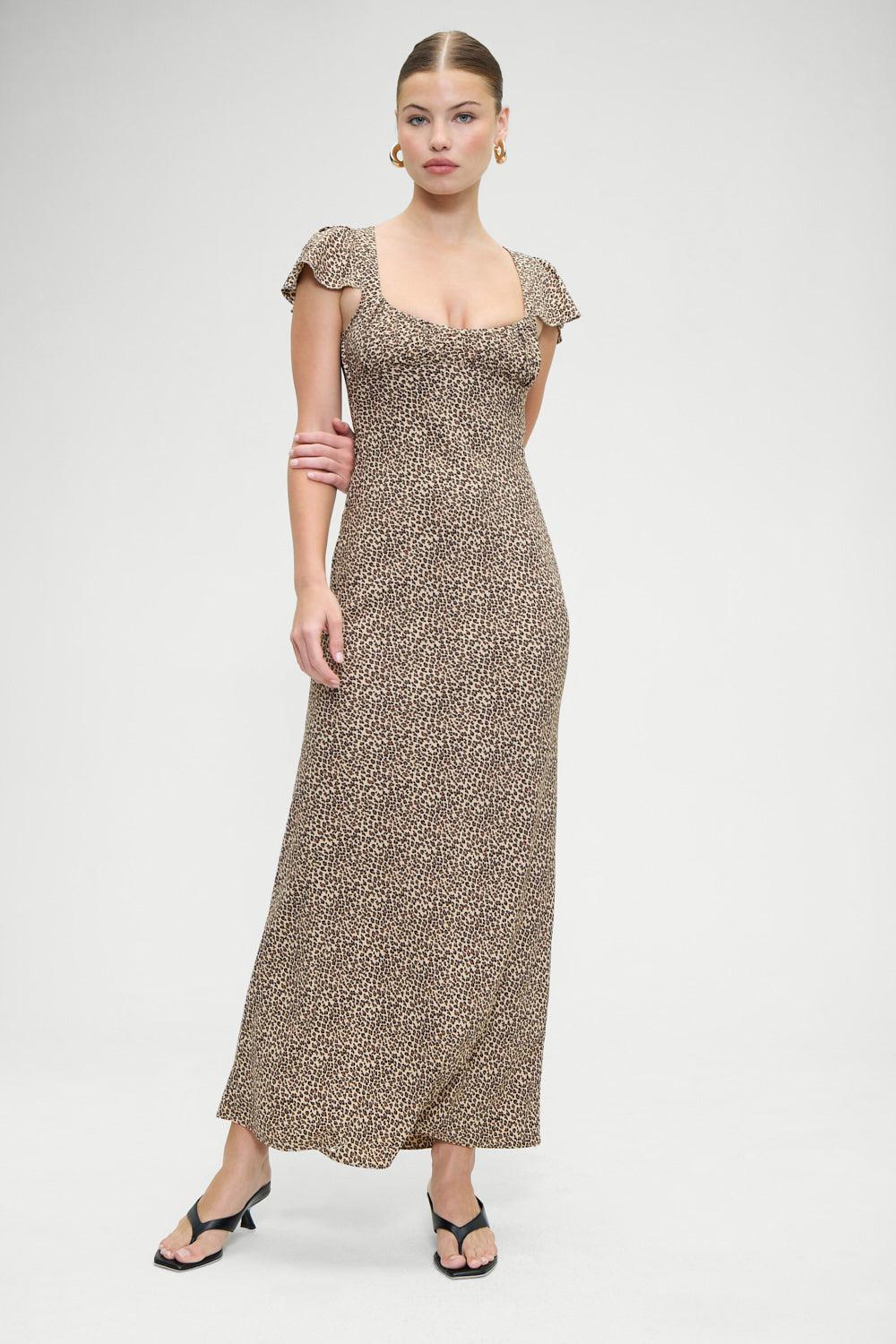 Rosalyn Maxi Dress - Baby Leopard - Baby Leopard / XS