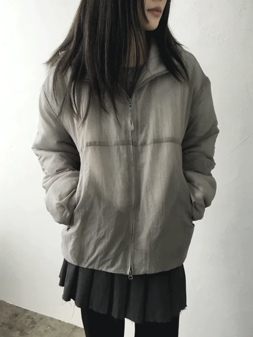 클리어 후드 경량 패딩 (2colors)