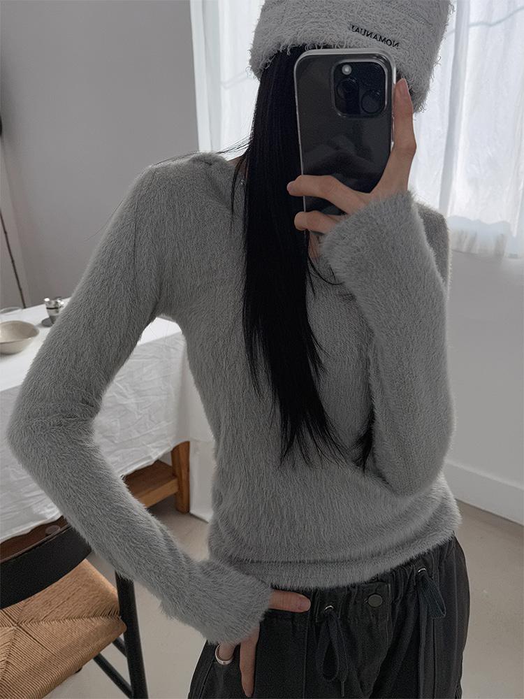 크렘므 듀즈 헤어리 후드 티셔츠