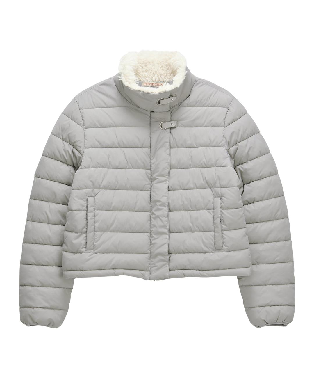 Hairy Neck Light Puffer Jacket-Grey