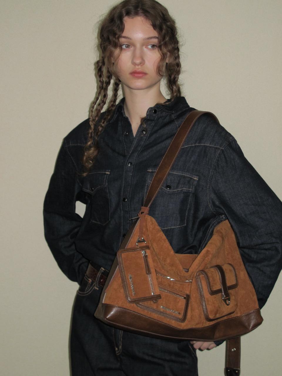[9/1 순차발송] Cabinet Bag (suede brown)