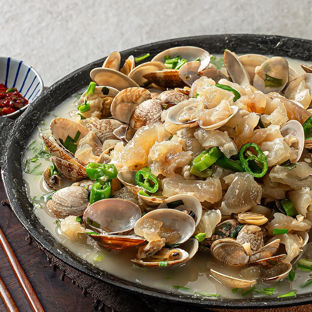 캠핑음식 요리 밀키트 바지락 스지전골 [원산지:상세설명에 표시]