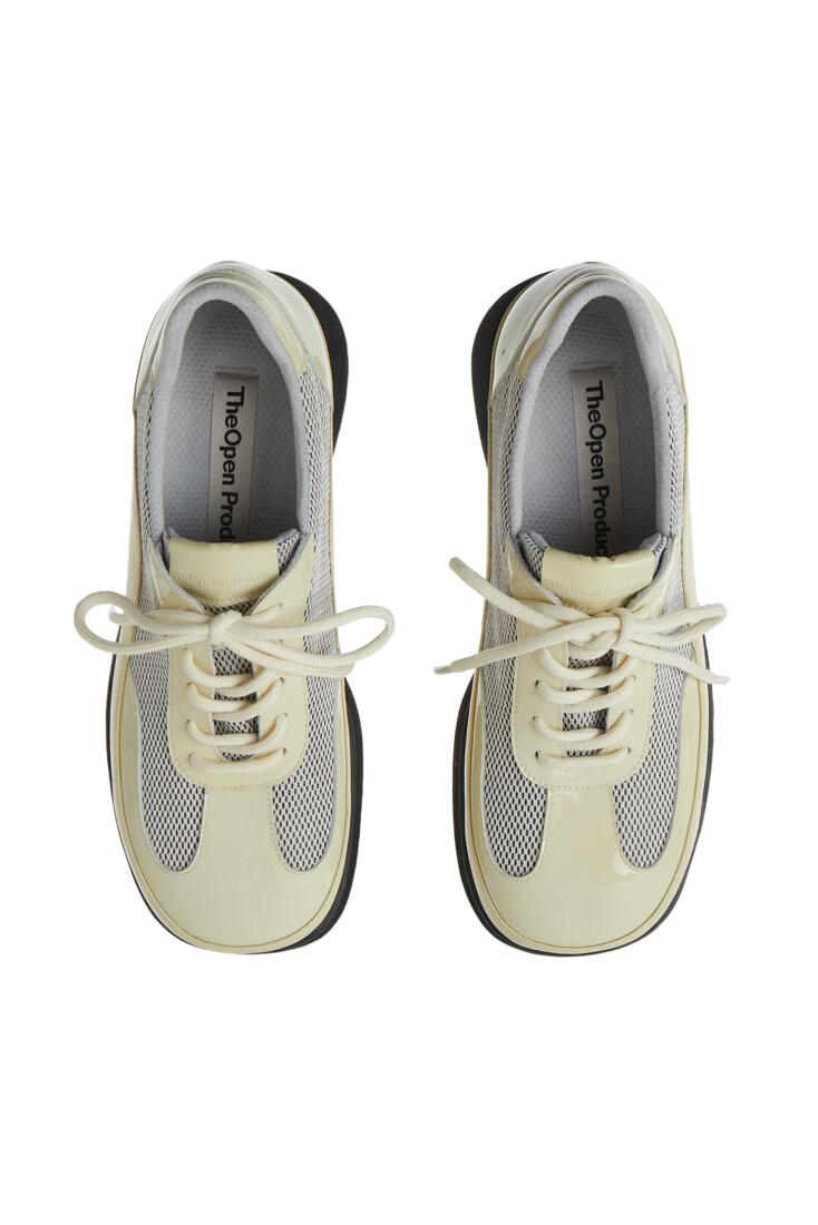 MESH PLATFORM SNEAKERS, YELLOWISH BEIGE