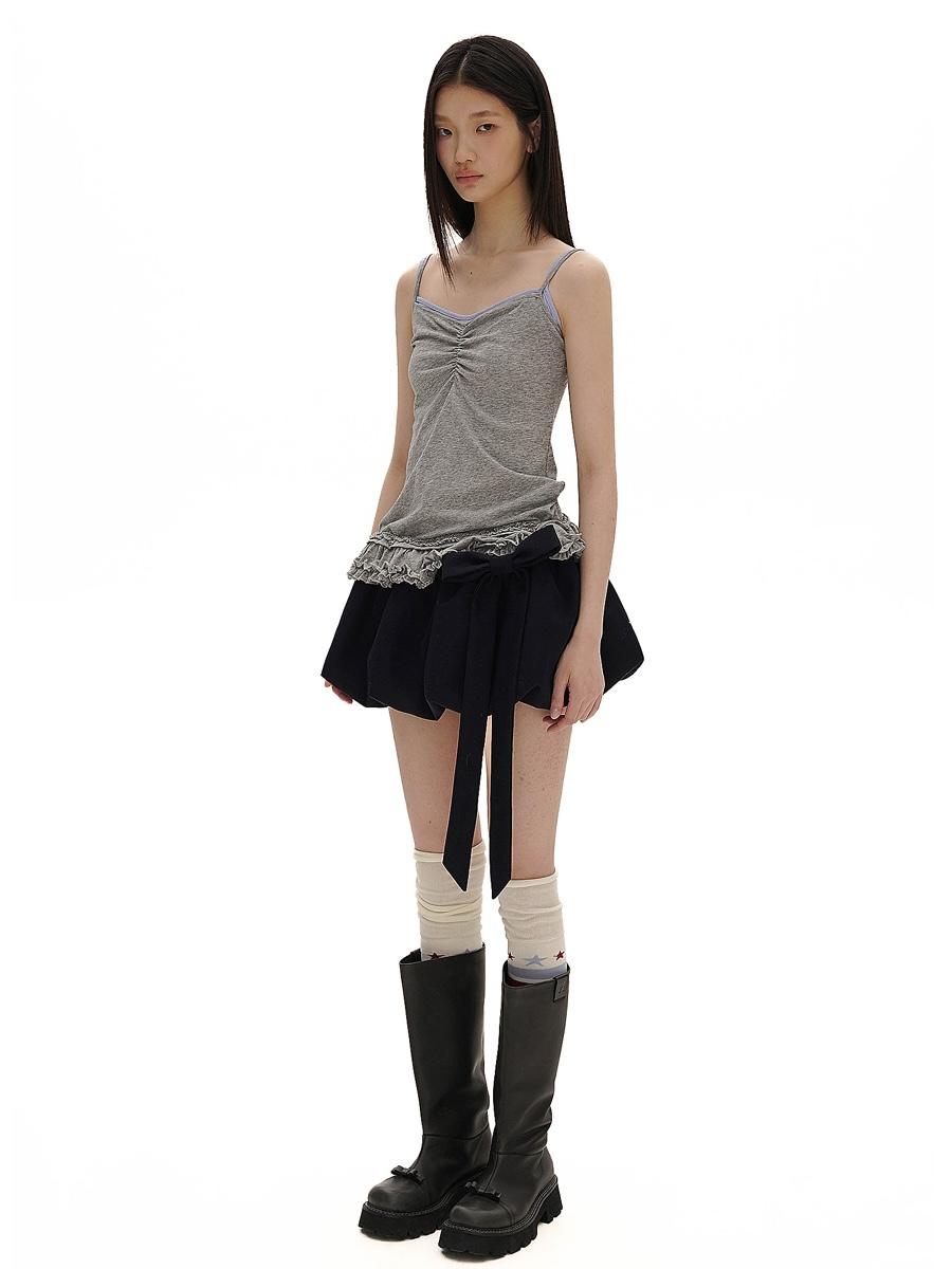 MOROMORO2 Butterfly Knot Bud Skirt (2color)
