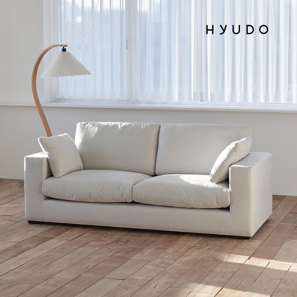 휴도 시월의 동백 1940 구스 아쿠아 패브릭 3인 소파 방수소파 푹신한소파 화이트소파