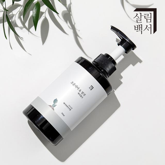 1+1 살림백서 오푼티아 바디워시 500ml 약산성 천연지수81% 향기좋은 베이비파우더
