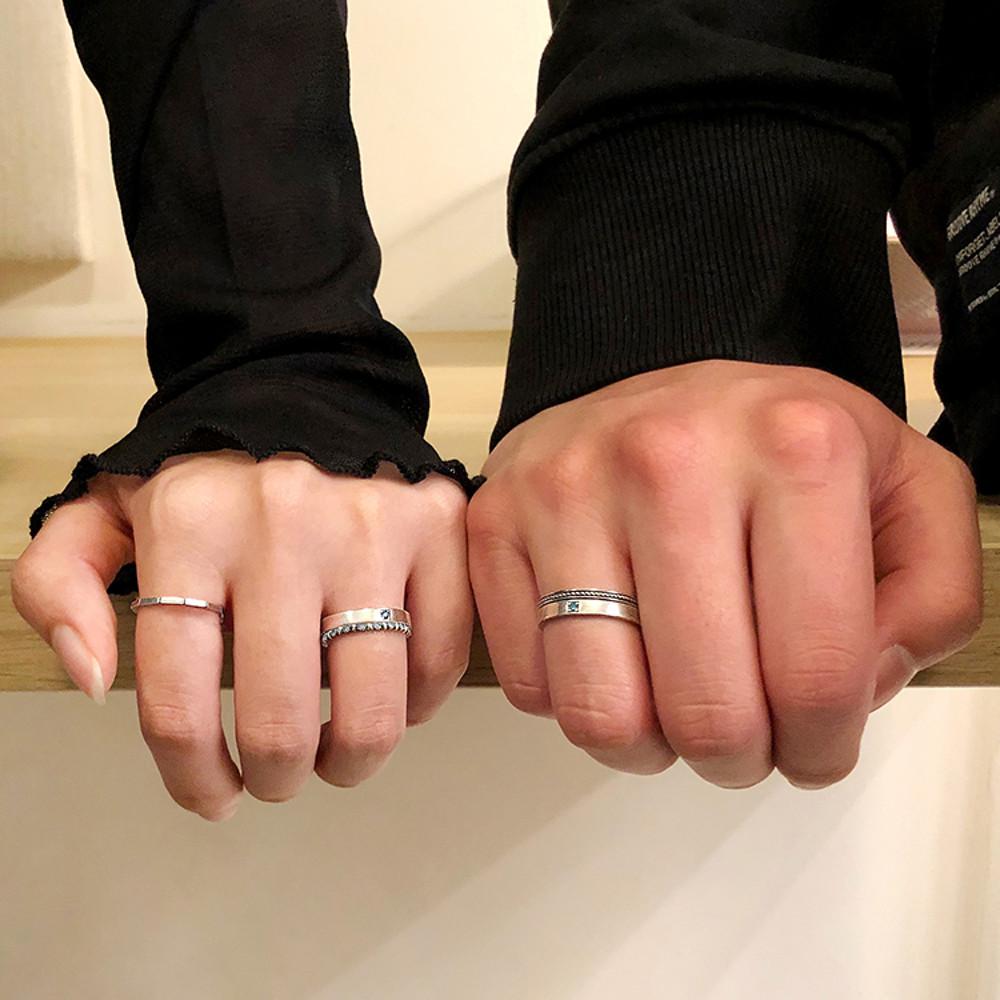 [누적7천] 925실버 대학생 다이아 커플링 빈끌로/ vinculo