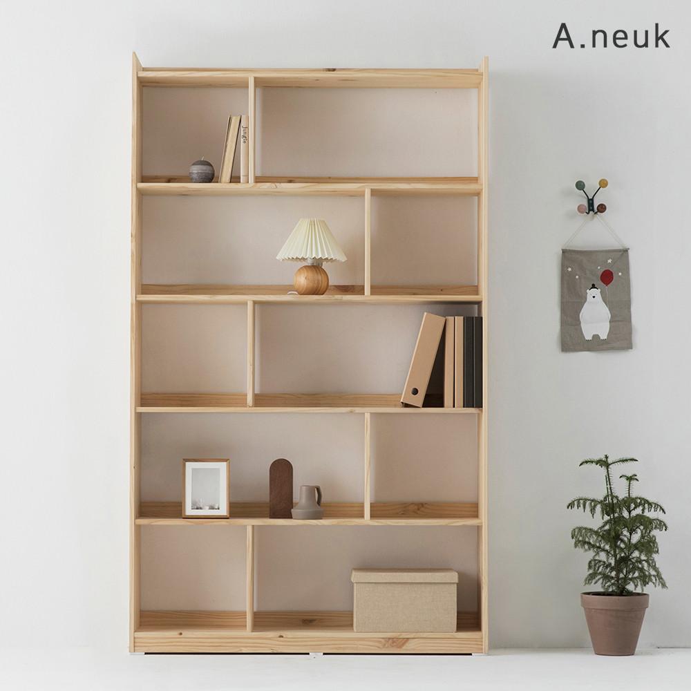 아늑 포레 5단 120cm 언밸런스 원목책장