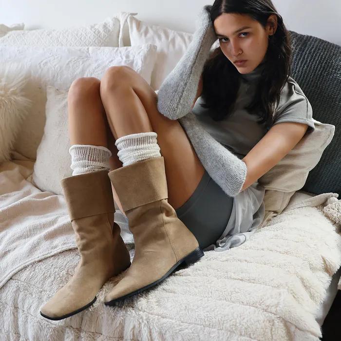 PETER Soft Leather Half Boots - 4colors 소프트레더 하프 폴딩부츠