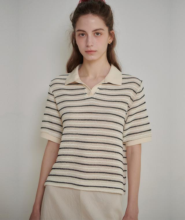 [NOLA] Daily crochet polo t-shirts _2 colors (new)