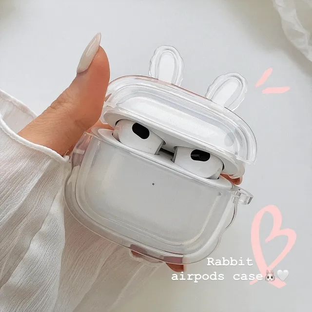 [주문폭주❤️] 고급 TPU 에어팟 투명 토끼🐰 쫑긋 래빗 케이스 ( 12세대공용, 에어팟프로, 3세대, 에어팟프로2 ) TPU