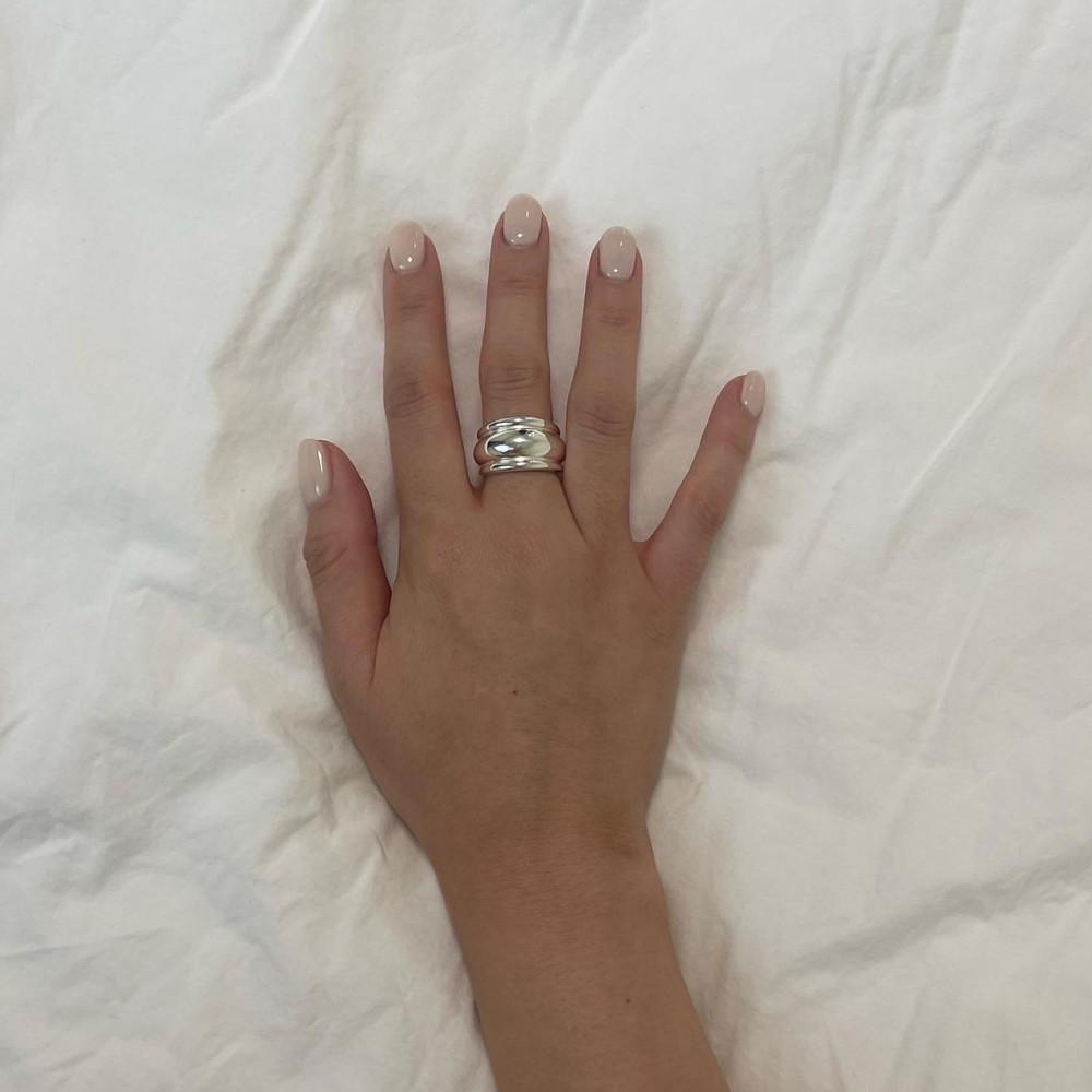 [당일] colline 실버925 더블 빅 볼드실버링 데일리 프리사이즈 오픈링