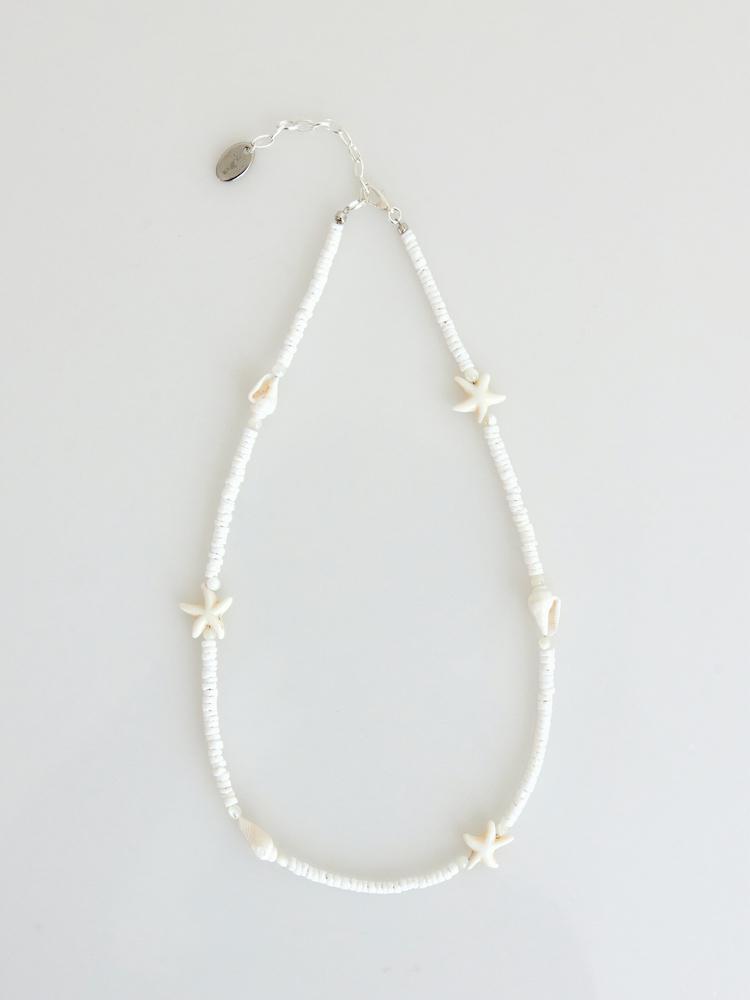WHITE CONCH STAR  NECKLACE