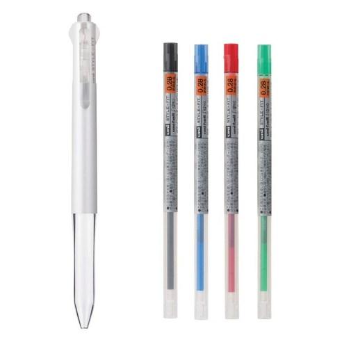 유니 스타일핏 4C 홀더 + 0.28 리필심 4색 - 펜/펜리필 | 쿠팡