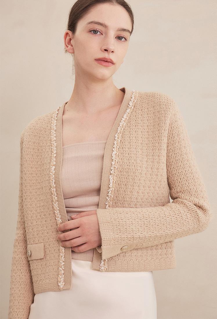 Lavina Knit Cardigan (Beige)