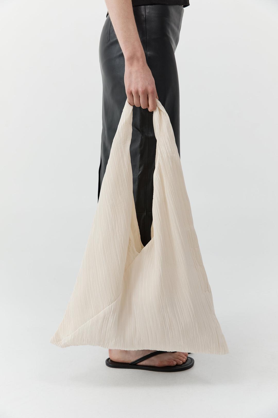 Mini Pleat Bag - Oyster