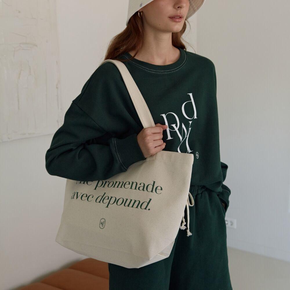 promenade bag (L) - ivory