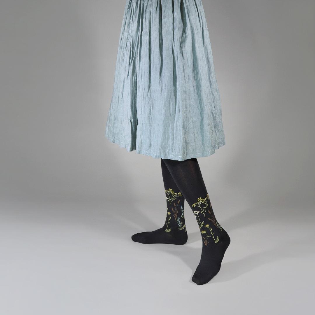 KRB074 Floral Long Socks