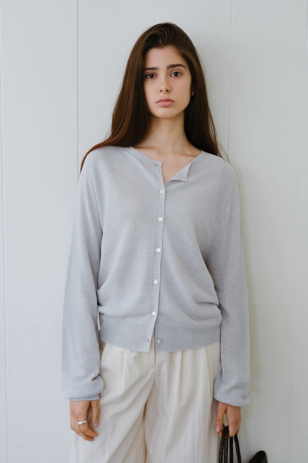 Ponds Cardigan (Flax ver.)_Cozy Silver