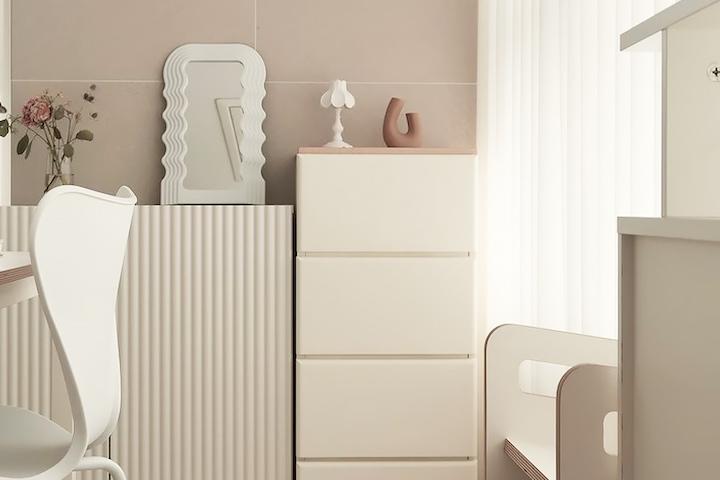 국내생산 BPA FREE 루나핏 서랍장 슬림/레귤러 L size 4단 3colors