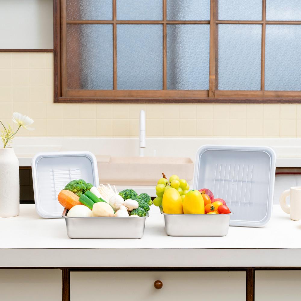 깰꼼 X 알텐바흐 스텐 밧드와 하이브리드 채반 세트구성