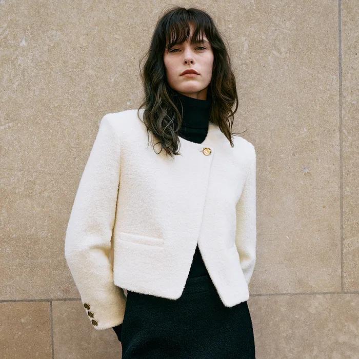 Button Point Jacket[LMBCAUJK107]-Ivory