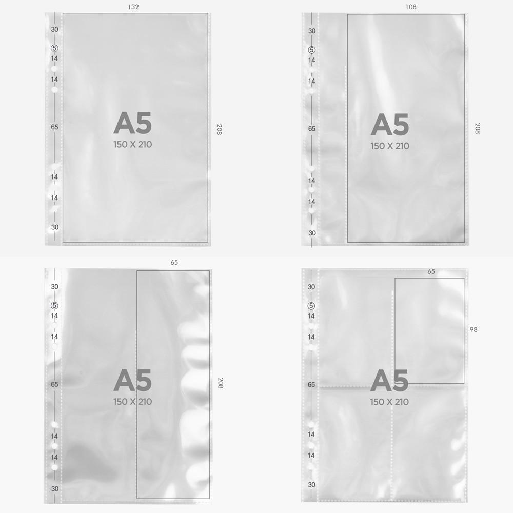 A5 데코포켓 6공 파일 리필 10장 - 스티커 씰스티커 포토카드 맥시 포카 바인더 속지