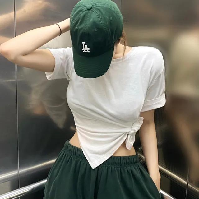 [허리잘록/저렴이X] 꾸안꾸 묶음 매듭 반팔티