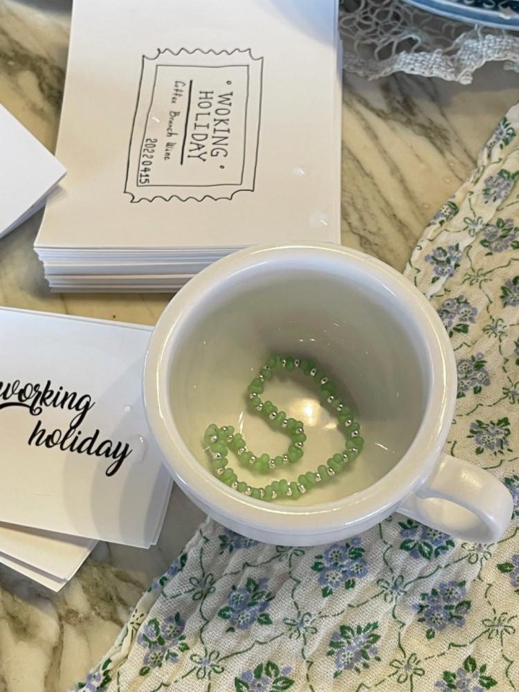 925실버 데얼즈 우레탄 실버볼 믹스 비즈 팔찌