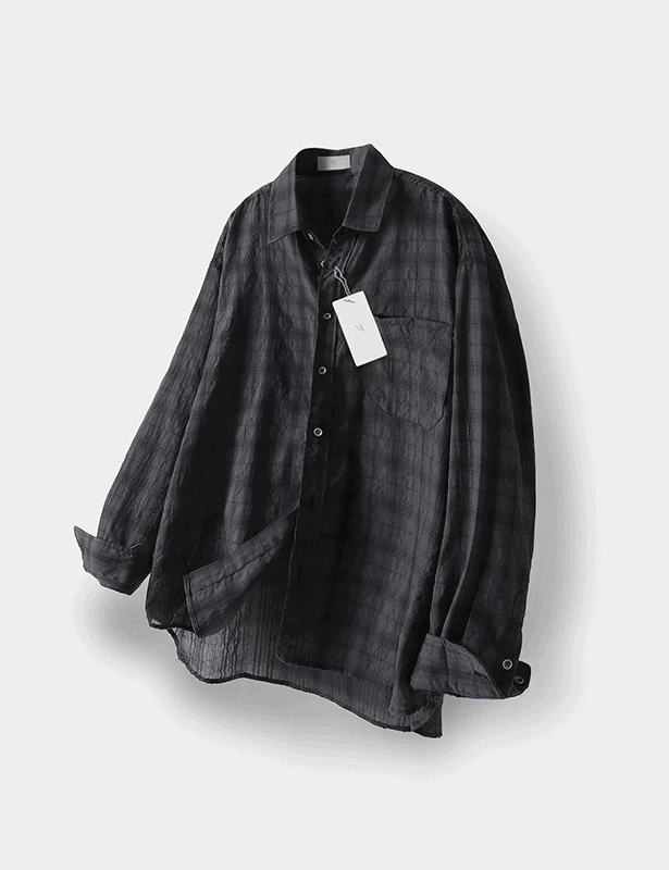 [MIS] 빈티지 링클 체크셔츠