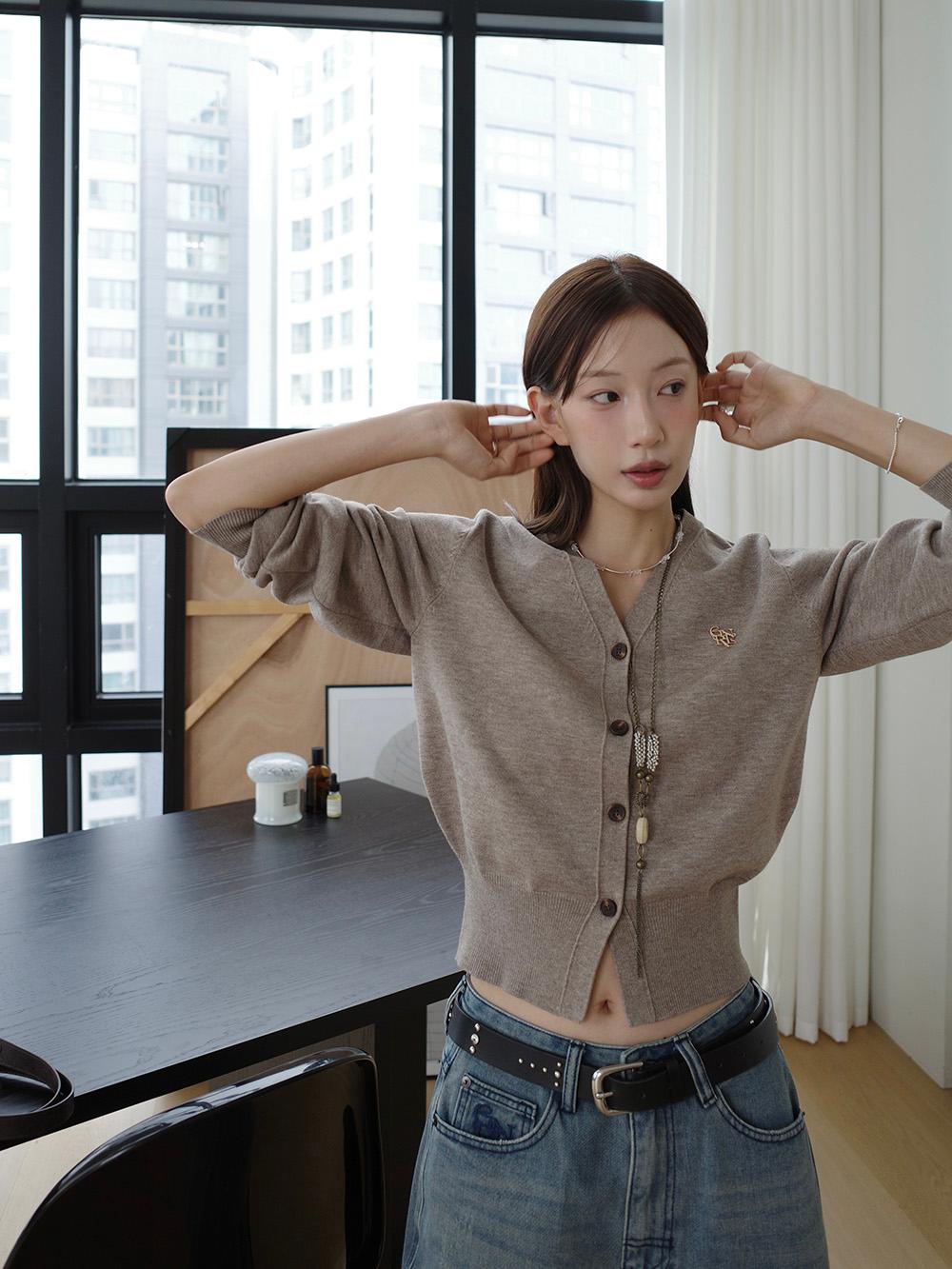 제너럴아이디어 [직잭 단독] WOMAN GNRL 에센셜 가디건 [OATMEAL]