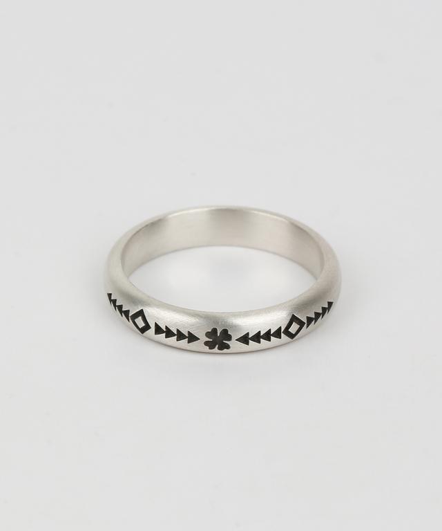 Clover vintage pattern ring (925 silver)